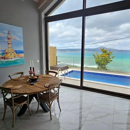 Fiorella Sea View Pool In Kalyves, Chania Area, Crete ヴィラ カリヴェス
